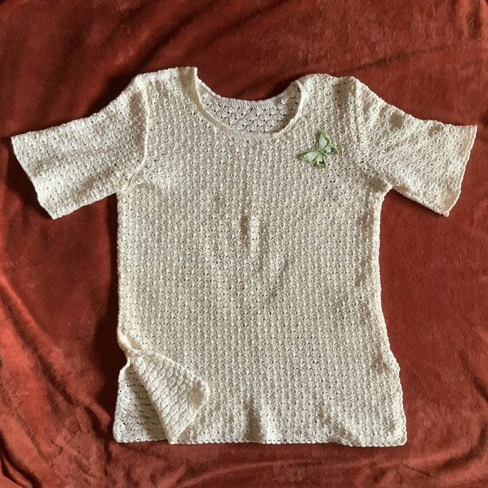 Gorgeous hand-knitted top - also a one of a kind!